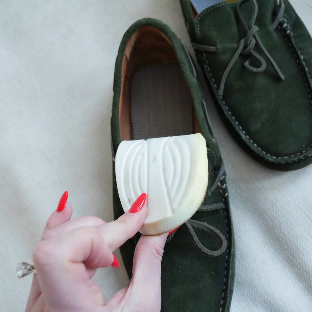 65 Johnnie-O Men’s Get-away driver  olive green suede driving moccasin slip-on - Picture 3 of 9